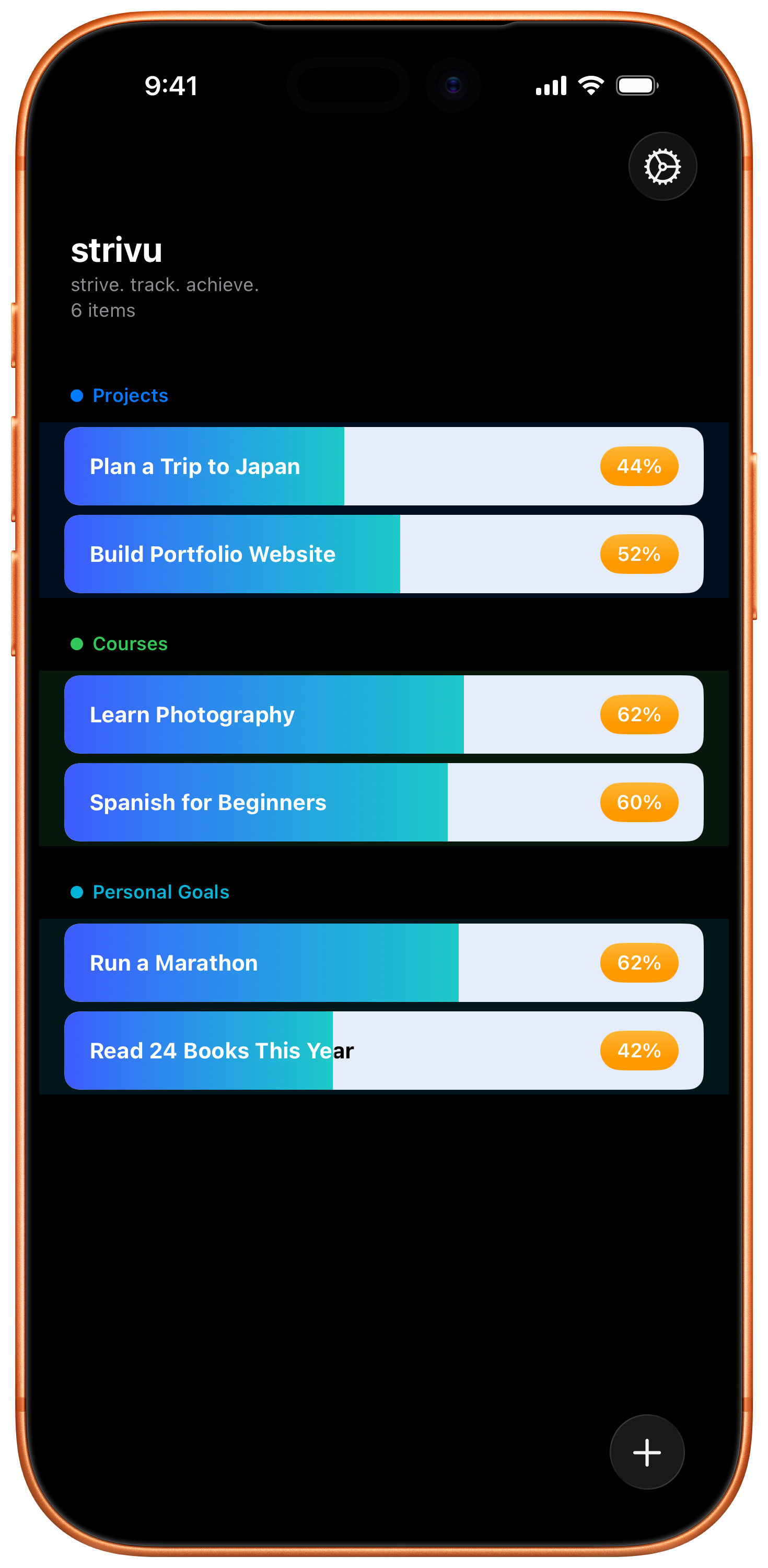 strivu iPhone screenshot